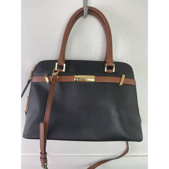 Calvin Klain Black and Brown Leather Handbag - Picture 2 of 12